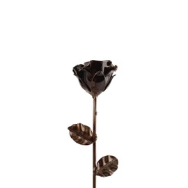 Forging Art Bcn Hand Forged Eternal Wrought Iron Rose (Bronze)