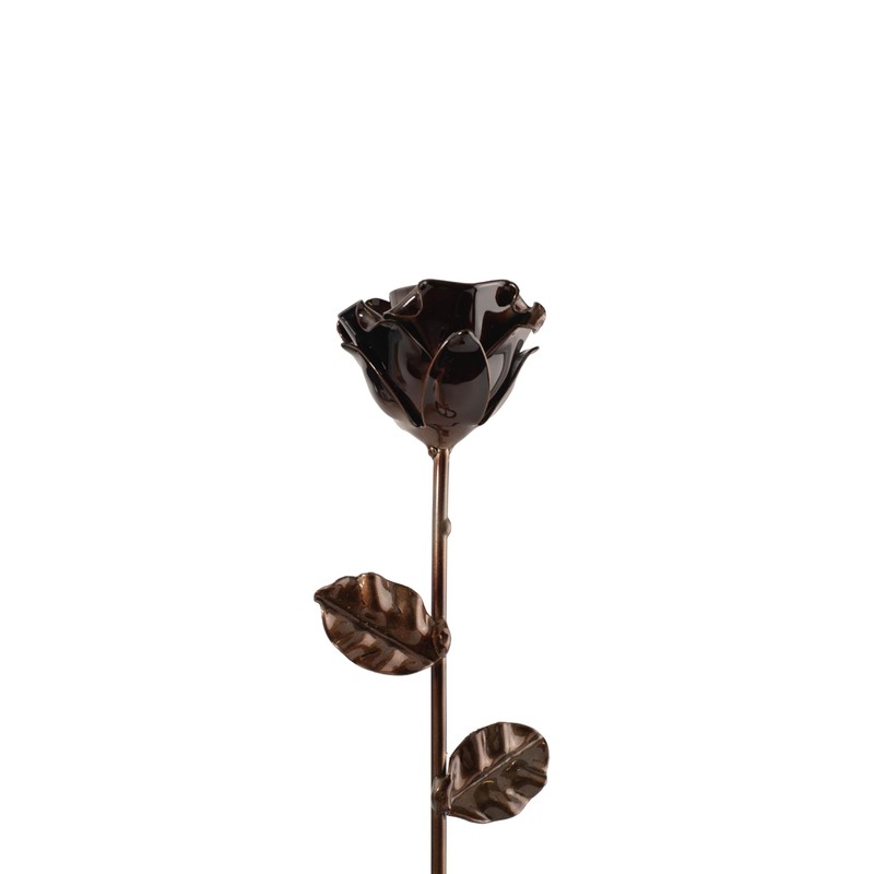 Forging Art Bcn Hand Forged Eternal Wrought Iron Rose (Bronze)