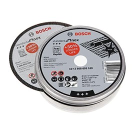 Bosch Bosch Professional 2608603254 Standard Inox Rapido Straight Cutting Disc, 115mm x 22mm x 1mm, White