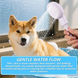 Henyall Portable Shower Hose Attachment for Bath & Sink - 1.3M Long Flexible Sprayer for Dog Bathing, Baby Hair Rinse, Veggie Wash - Handheld Tap Shower Head, Ideal for Pets & Camping（White）