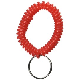MMF Industries Cool Coil Wrist Key Ring - Plastic - Red, 1 Each (201450007)