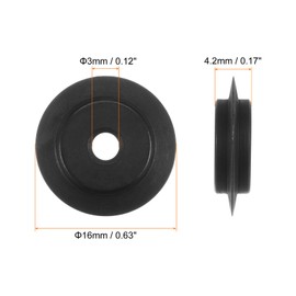 sourcing map 2pcs Replacement Cutter Wheels 16mm OD x 3mm ID x 4.2mm T Spare Wheel Blade for Tubing Cutters