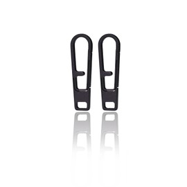 TIKIDESIGN Titanium Zip Zipper, Pack of 2 Zip Pendants, Removable Zipper, Zip Pull, Zip Replacement for Backpacks, Luggage, Jackets, DIY Repair – Black