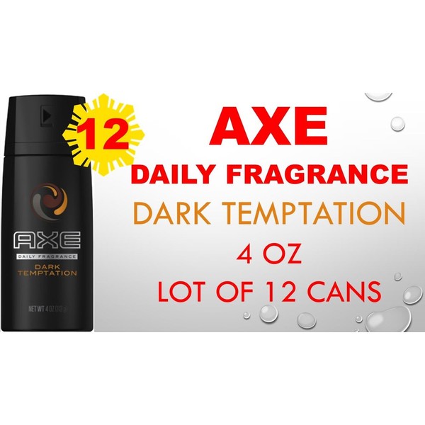 12 x Axe Deodorant Body Spray 150ml 5.07 oz / Each (Pack of 12) DARK TEMPTATION