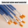 40 Blue Stick Brushes, Nylon Brushes, Craft Brushes, Flat Brushes,