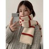 Soft Daily Beige Knit Muffler - Winter Warmth, One Size Sepia (Over 175cm) 2ea