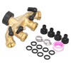 G3/4 4‑Way Water Hose Splitter Garden Hose Adapter Watering Connector