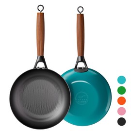 YUTANN Nonstick Frying Pan 12 inch, Ceramic Cast Iron Skillet, Lightweight Pre-seasoned Cast Iron Pan with Detachable Handle, Dishwasher & Oven Safe, Free of PFAS and PFOA