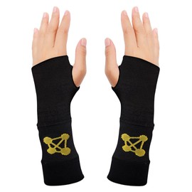 CopperJoint Wrist Brace for Carpal Tunnel Relief - Wrist Compression Sleeve and Tennis Wrist Support - Ideal for Tendonitis, Golf, Yoga, Typing and Gaming - Copper Infused Nylon (Pair, Large)