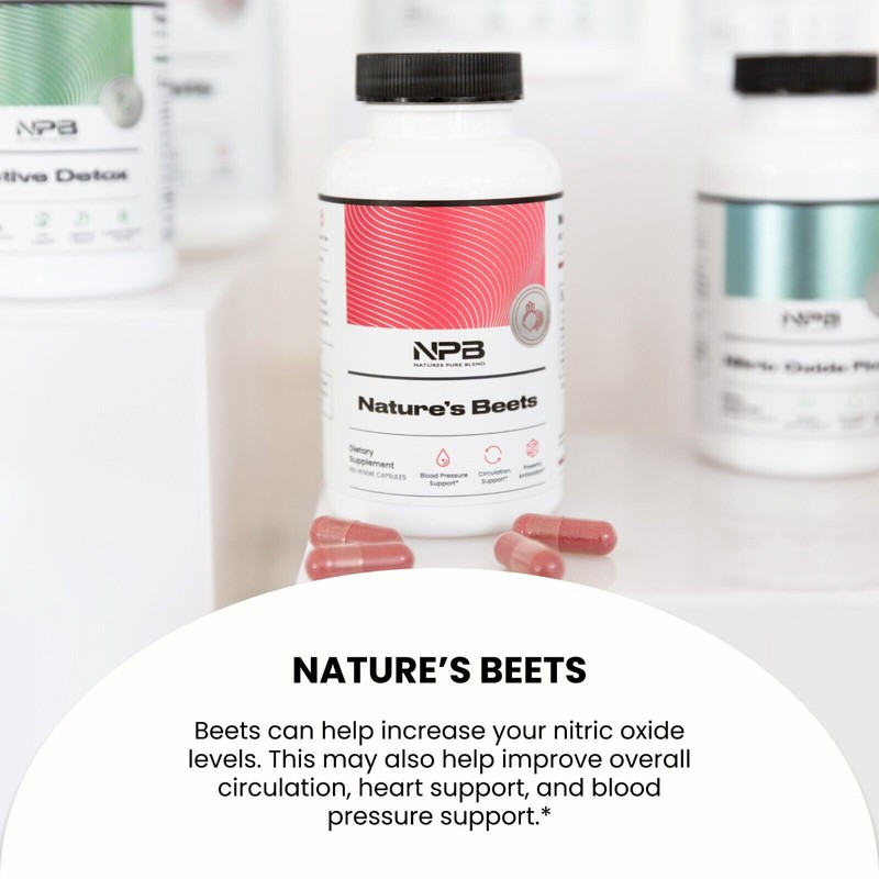 Natures Pure Blend Organic Beets- Blood Pressure Support-Circul