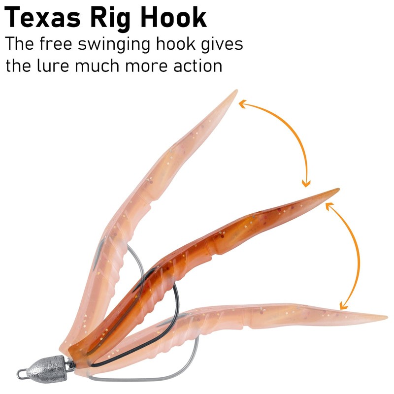 Dr.Fish 20 Pack Texas Jig Head with EWG Hooks, Swinging