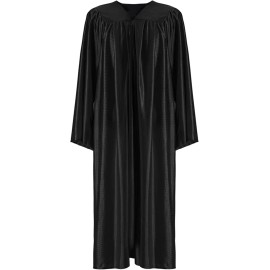 Unisex Shiny Graduation Gown Robe for High School and Bachel or Choir Robe for Confirmation BaptismSize: 48", Color: Black