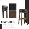 Lexicon Kenmare Swivel Bar Stools Set of 2, Rustic 360