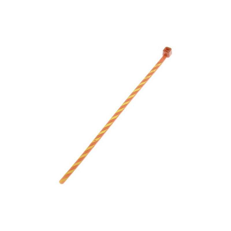 パンドウイット ストライプナイロン結束バンド 茶/黄 幅2.5mm 長さ99mm 50本入り PLT1M-L1-4