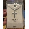 Believe by Brilliance Cross Pendant Necklace Men’s 24' Stainless Steel