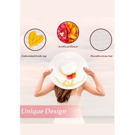 Sombrero de novia para despedida de soltera, despedida de soltera, regalo de novia, regalos de dama de honor (blanco)