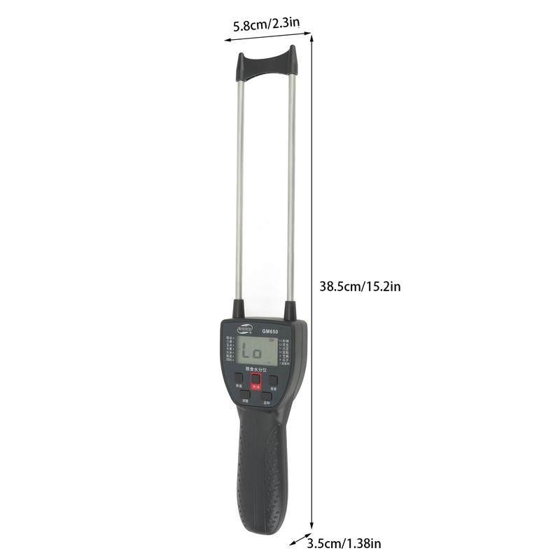Digital LCD Grain Moisture Meter Dual Probe Backlight Grain Moisture