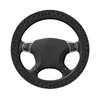 Black Leopard Print Cheetah Elastic Steering Wheel Cover for Women,Universal