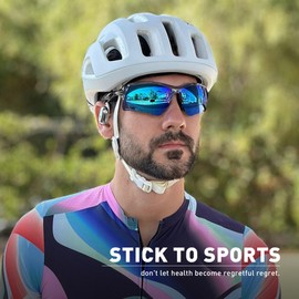 KAPVOE Polarized Sports Sunglasses for Men Fishing Baseball Cycling Running Golf Driving MTB UV Protection - K172