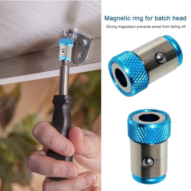 Pack of 4 Powerful Magnetic Bit Holder, Magnetic Ring, Bit