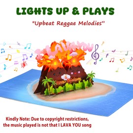 I LAVA YOU Happy 6th Anniversary Card for Wife,Husband,Couple, Musical 3D Pop Up Romantic Sixth Wedding Anniversary Day Card with Lights, Funny Six Years Together Anniversary Greeting Card for Him Her