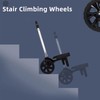 Folding Backpack Trolley with Large Solid Tank Wheels, Aluminum Alloy
