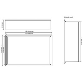 Achelous Stainless Steel Insert Shower Niche 18" X 12" NO Tile Needed, Bathroom Wall Niche Recessed Shower Shelf Organizer, Wall-inserted Niche Recessed Shower Caddy, Matte White
