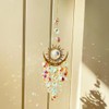 Yimofy Sun and Moon Crystal Suncatcher for Windows Hanging, Crystal