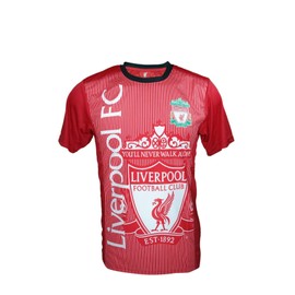 Icon Sports Men Compatible with Liverpool Officially Compatible with LiverpoolSoccer Poly Shirt Jersey -10 Medium