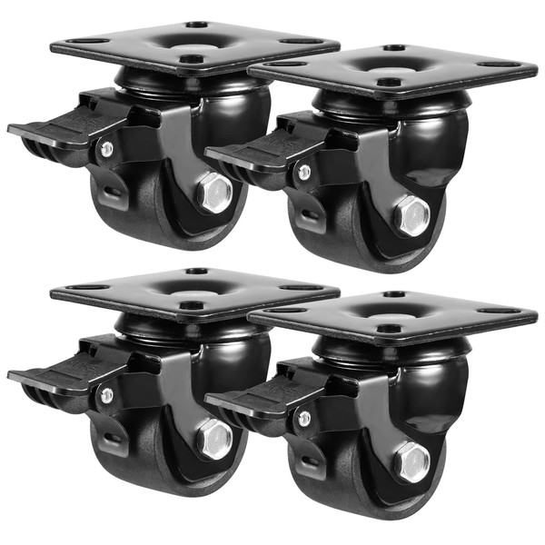 W B D WEIBIDA 2-inch Plate Swivel Caster Wheels Set