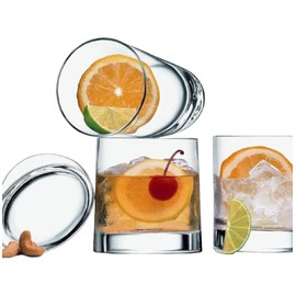 Luigi Bormioli Veronese DOF Glasses Set of 6 – 11.5 Oz Clear Tumblers for Whiskey, Bourbon, Scotch & Cocktails – Sturdy Barware for Home Entertaining – Lead-Free Glass Drinkware