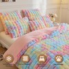 2 PCS Fluffy Bubble Faux Rabbit Fur Duvet Cover Set