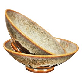 jinsongdafa 2 Sets 54 oz Ceramic Japanese Ramen Noodle Soup Bowl - Perfect For Ramen, Pho, Soup, & Asian Dishes,Udon noodles,Asian Chinese Large Ramen Noodle Bowl (10.4 inch)