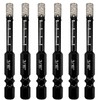 Hymnorq 3/16 Inch Dry Diamond Drill Bits 6pc Pack in