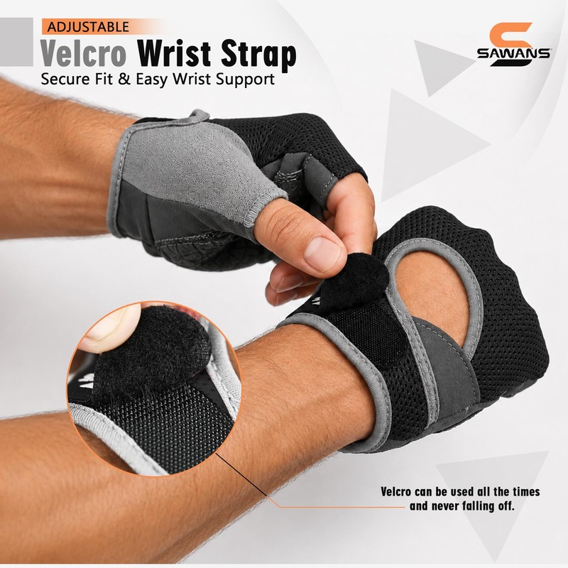 SAWANS Weight Lifting Gloves for Men & Women, Padded Gym