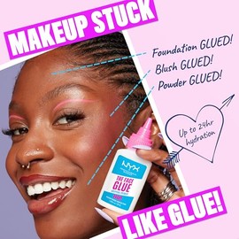 NYX PROFESSIONAL MAKEUP The Face Glue Gripping Primer, prebase de maquillaje hidratante con duración de hasta 24 horas, vegano y libre de crueldad
