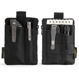 VIPERADE VE28 6-in-1 Mini EDC Pouch Mini Pockets Organiser with 6 Pockets, Small EDC Pocket Organiser, Mini Multitool Bag, Key Bag, Small Men's Purse, Small Backpack Accessory Bag, Black