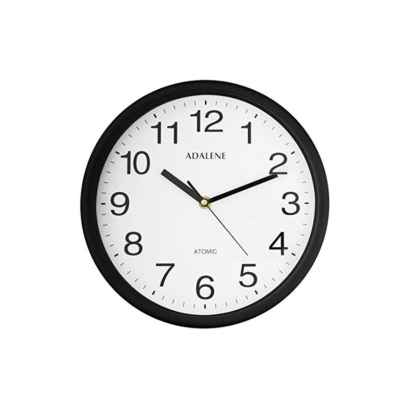 Adalene 10 Inch Large Atomic Wall Clock Analog Display -
