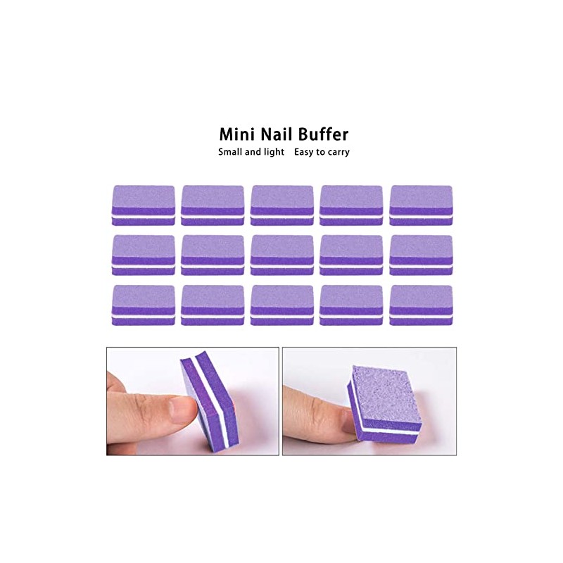 Pulidor de Uñas, 30 Piezas Mini Bloque de Pulido de