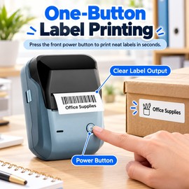 B1 Portable Thermal Label Printer for Home Organization – Bluetooth 2-Inch Label Maker for Self-Adhesive Stickers & Tags