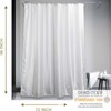 Popkozzi Silver White Shower Curtain: 96 Inch Glitter Sparkle Shiny
