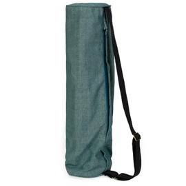 Yoga Studio Teal Organic Cotton Two Tone Yoga Mat Bag with Adjustable Shoulder Strap and Bag
