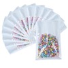 2.7x3.9 inch White Resealable Mylar Bags, Holographic Pouch With Window