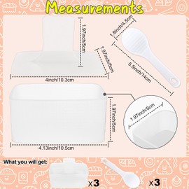 TAORISH 3 Pack Musubi Press Mold, Non-Stick Onigiri Maker Sushi Press Mold for Home DIY, Kid Lunch Bento (with 3 Rice Ladles)