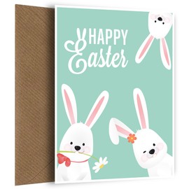 Bunny Easter Card for Girls of All Ages - Cute Easter Card for Granddaughter, Daughter, Niece, Sister or Cousin | An Adorable Greetings Card for a 1st Easter