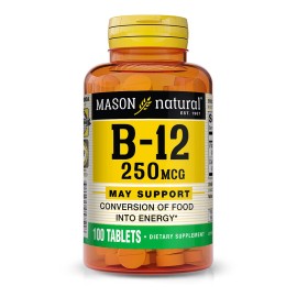 Mason Vitamins B12 250mcg 100 Count Tablets Dietary Supplement for Energy