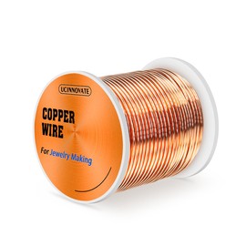 UCINNOVATE 99.9% Copper Wire, 16 Gauge Soft Copper Wire 127 Feet / 39 m, 1 lb Spool of Pure Copper Wire for Jewellery Making, Bare Copper Wire for Electroculture Gardening Plants