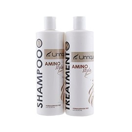 UNNIQUE Amino Hair Treatment Kit - Formaldehyde-Free Frizz-Control Shampoo with Amino Acids, 16 Fl Oz