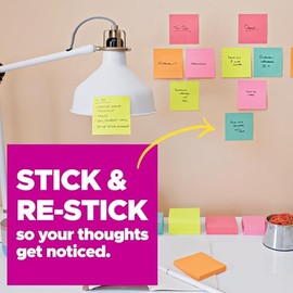 Post-it Super Sticky Notes, colección de colores de edición limitada, 3 x 3 pulgadas, 15 almohadillas para orejas por paquete, 45 hojas por bloc
