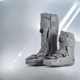 BANGIPS 반깁스 기브스 발목 골절 지지대 고정 보조기 [C. 회색 팽창식 에어백 짧은 스타일] Short Style Air-Inflatable Ankle Fracture Support Brace - C. Gray